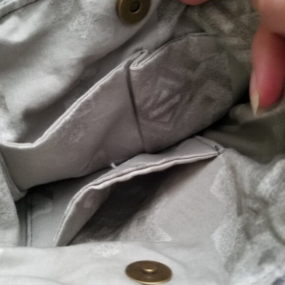 Grey bag with black button hand made from - Etsy InnerCreativeChild NWOT - Picture 5 of 5
